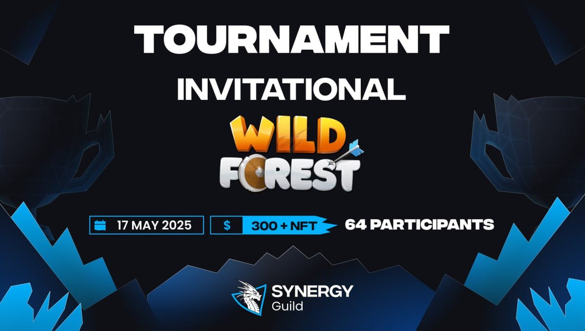 Synergy Guild (@synergyguild) on Twitter photo 🏆 Synergy Guild Wild Forest PvP Tournament (1v1)
We’re excited to invite you to our upcoming <a href="/playwildforest/">Wild Forest</a> tournament — happening this Saturday, May 17 at 13:00 UTC
💸 Prize Pool: $300 + NFT Packs
📗 Tournament Format:
➤ 64-player cap
➤ Double Elimination (Winners & 🏆 Synergy Guild Wild Forest PvP Tournament (1v1)
We’re excited to invite you to our upcoming <a href="/playwildforest/">Wild Forest</a> tournament — happening this Saturday, May 17 at 13:00 UTC
💸 Prize Pool: $300 + NFT Packs
📗 Tournament Format:
➤ 64-player cap
➤ Double Elimination (Winners &