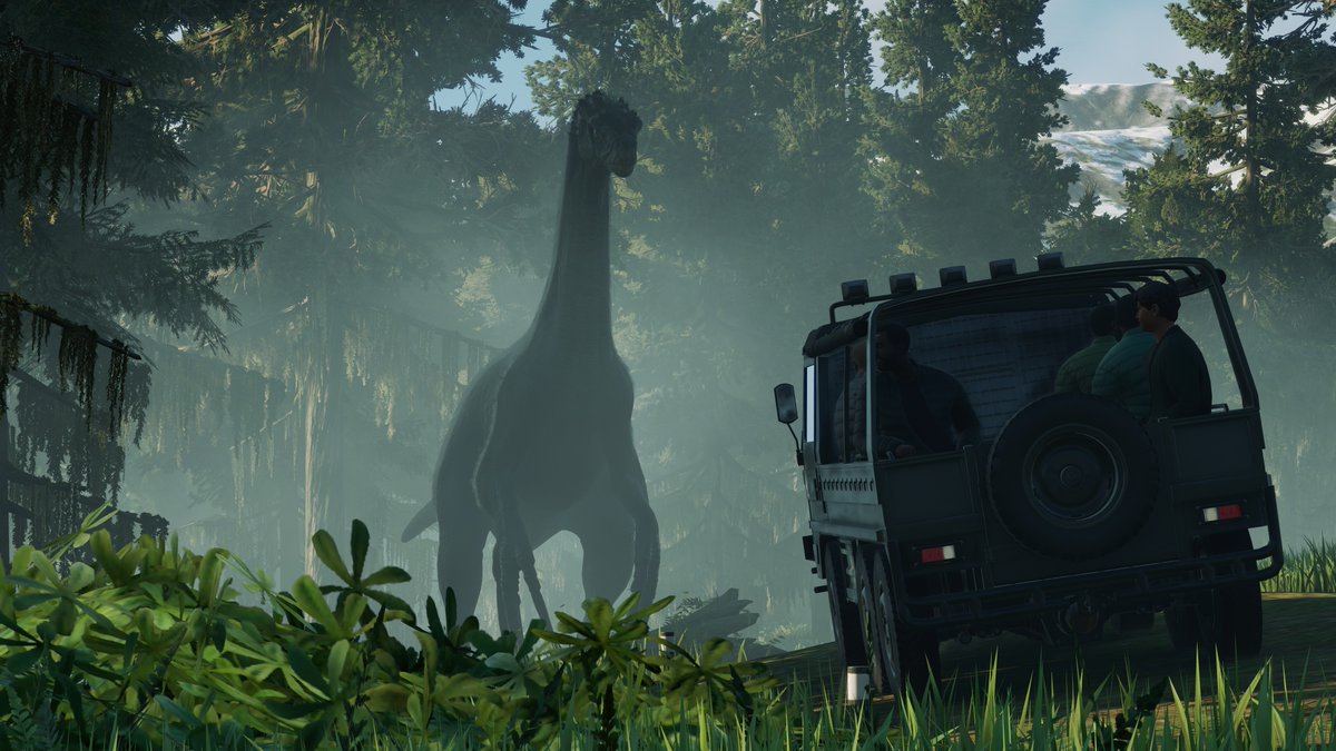 Discord user Heron captured a dramatic photo of a Therizinosaurus and ranger running into each other. What do you think happened next?