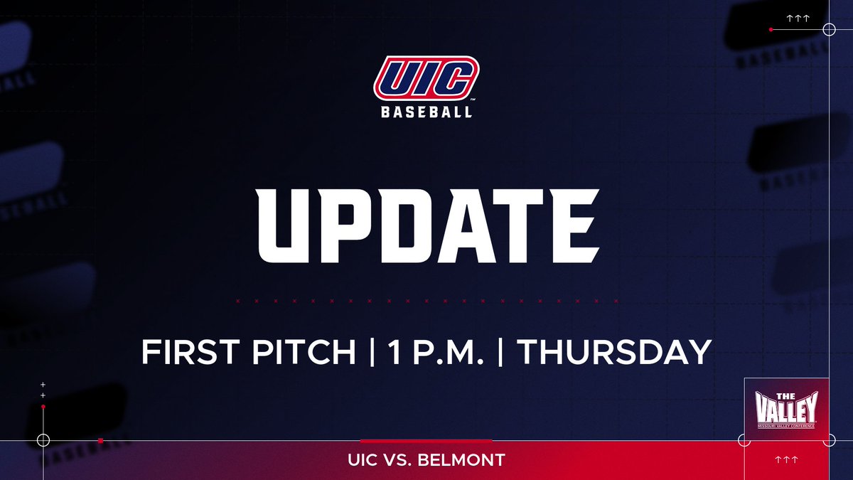 🚨 Game time change alert! 🚨

Tomorrow's game against Belmont has been MOVED UP to 1 p.m. CT due to evening weather forecasts.

Get ready to catch all the action a bit earlier than usual ⚾🔥

See you there! 

#ChicagosCollegeTeam