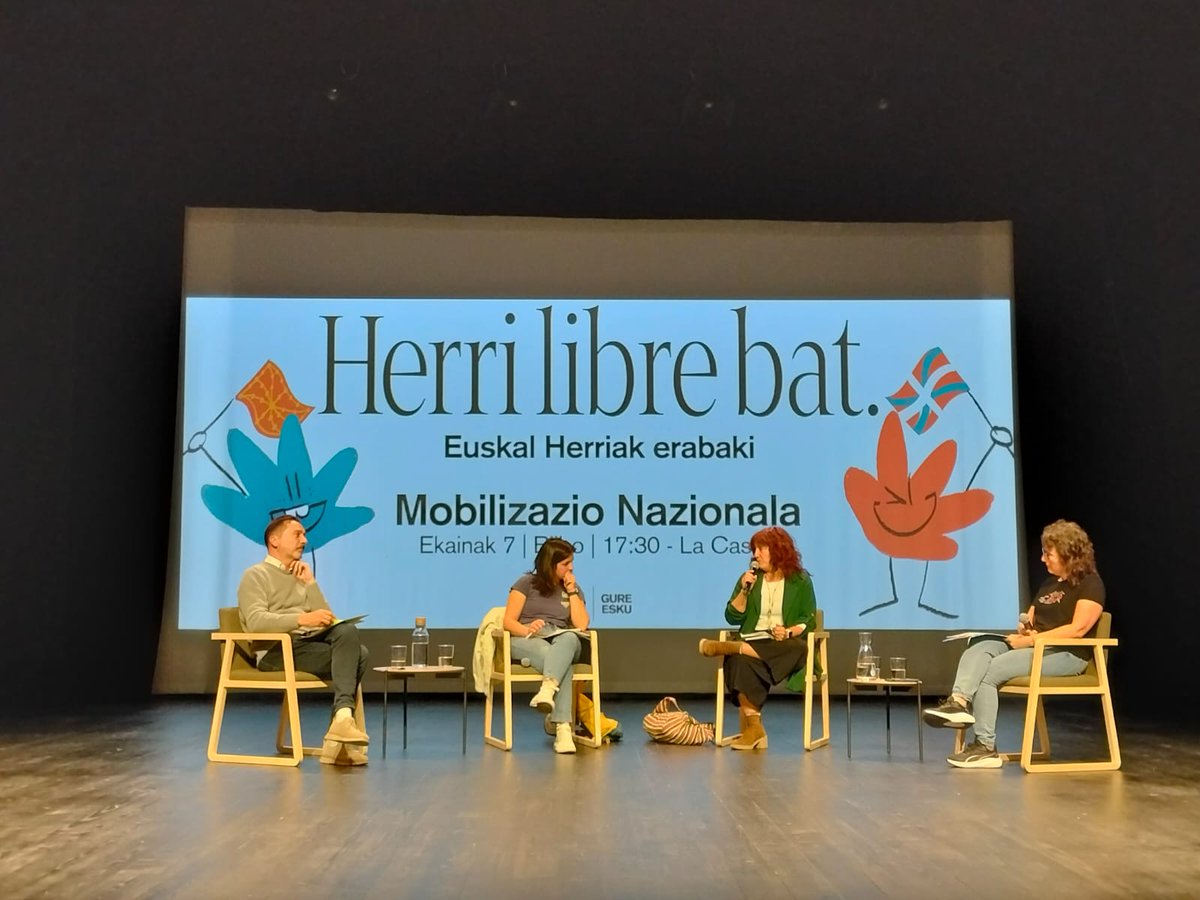 Euskalgintzaren Kontseilua (@kontseilua) on Twitter photo Gaur Oiartzungo Gure Eskuk eta Ttur-Ttur elkarteak antolatutako mahainguruan parte hartu du <a href="/idurreski/">Idurre Eskisabel</a>-k, Intza Gurrutxaga EHEko kidearekin eta Iñigo Urrutia EHUko zuzenbide irakaslearekin batera, Aitziber Arnaiz euskara teknikariak gidatuta.
Ekainaren 7an Bilbon elkartuko gara! Gaur Oiartzungo Gure Eskuk eta Ttur-Ttur elkarteak antolatutako mahainguruan parte hartu du <a href="/idurreski/">Idurre Eskisabel</a>-k, Intza Gurrutxaga EHEko kidearekin eta Iñigo Urrutia EHUko zuzenbide irakaslearekin batera, Aitziber Arnaiz euskara teknikariak gidatuta.
Ekainaren 7an Bilbon elkartuko gara!