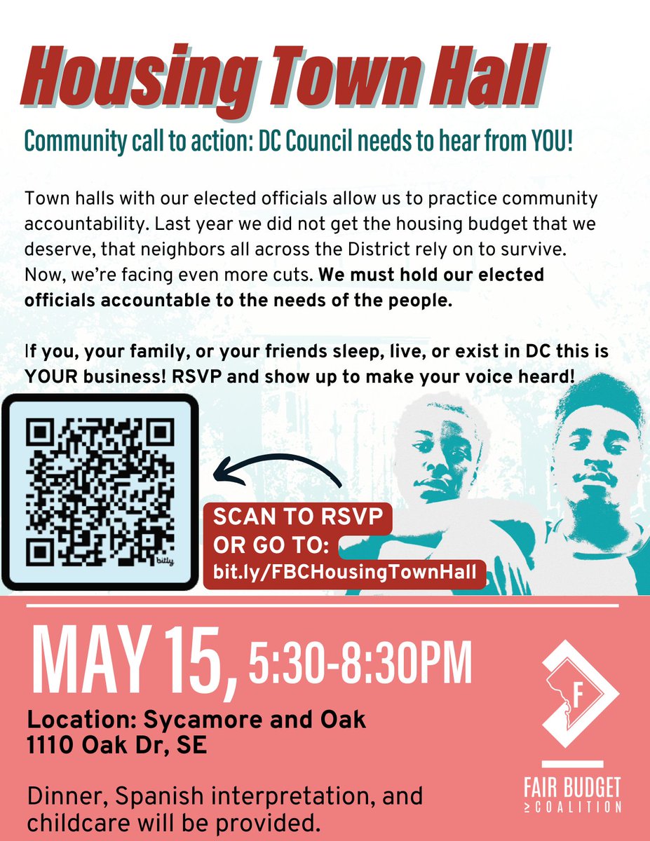 Join us tomorrow from 5:30–8:30 PM for the Fair Budget Coalition’s Housing Town Hall! 🏡💪

Our communities deserve a housing budget that protects and uplifts everyone—not more cuts. 

Register here: 
actionnetwork.org/events/fbc-hou…