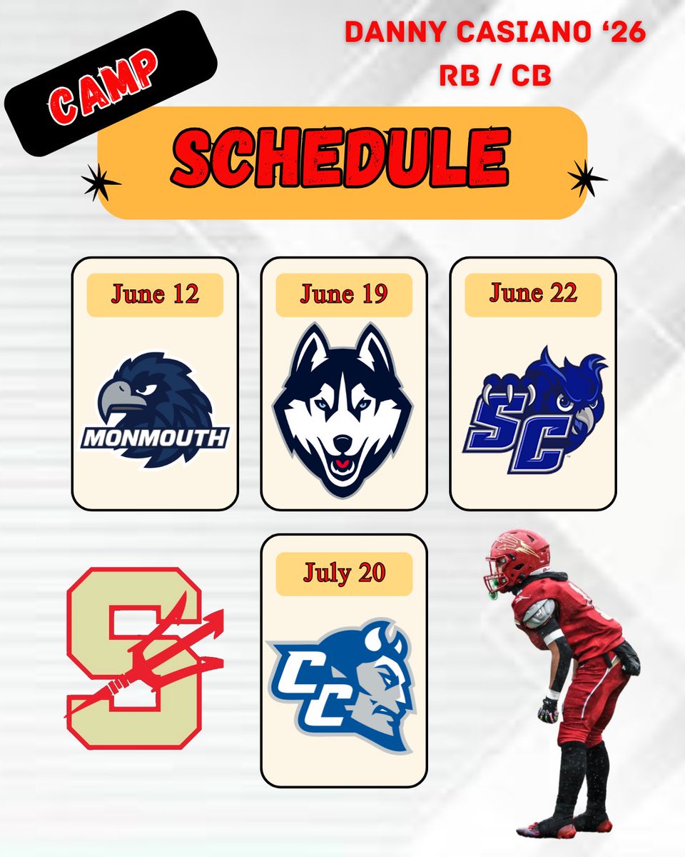 A look at my camp schedule! very excited to showcase my skills at these camps And show my speed hands and footwork!!! #stratfordpride #respeCT #reddevils <a href="/CoachTyler21/">Nathan Tyler</a> <a href="/CoachRMT/">Coach T</a>