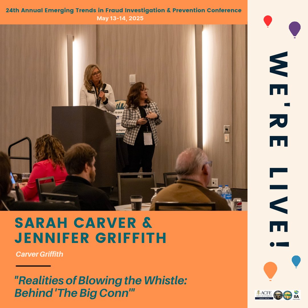 The #CostOfFraud isn’t only paid by criminals-whistleblowers' lives are changed forever too. Thank you, Sarah &amp; Jennifer, for exposing one of the largest SSA frauds ever and for sharing your story with us today. Your courage inspires us all 💪
#EmergingTrendsConference