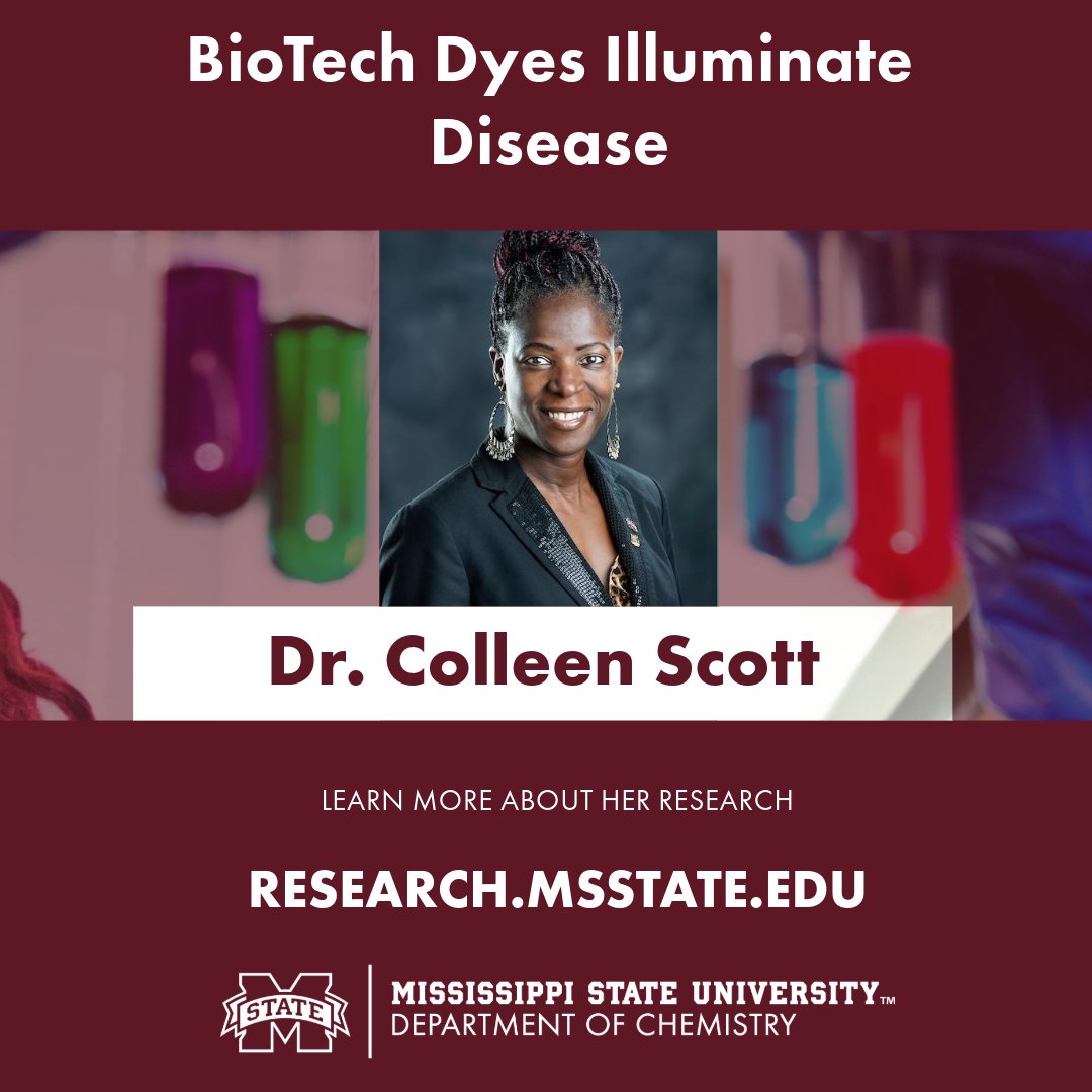From cancer detection to smart buildings—MSU’s Dr. Colleen Scott is developing dyes with impact. Her work makes science more accessible and saves lives. 🔬✨
🔗 research.msstate.edu
#MSUResearch #ChemistryMatters #WomenInSTEM #PublicImpact