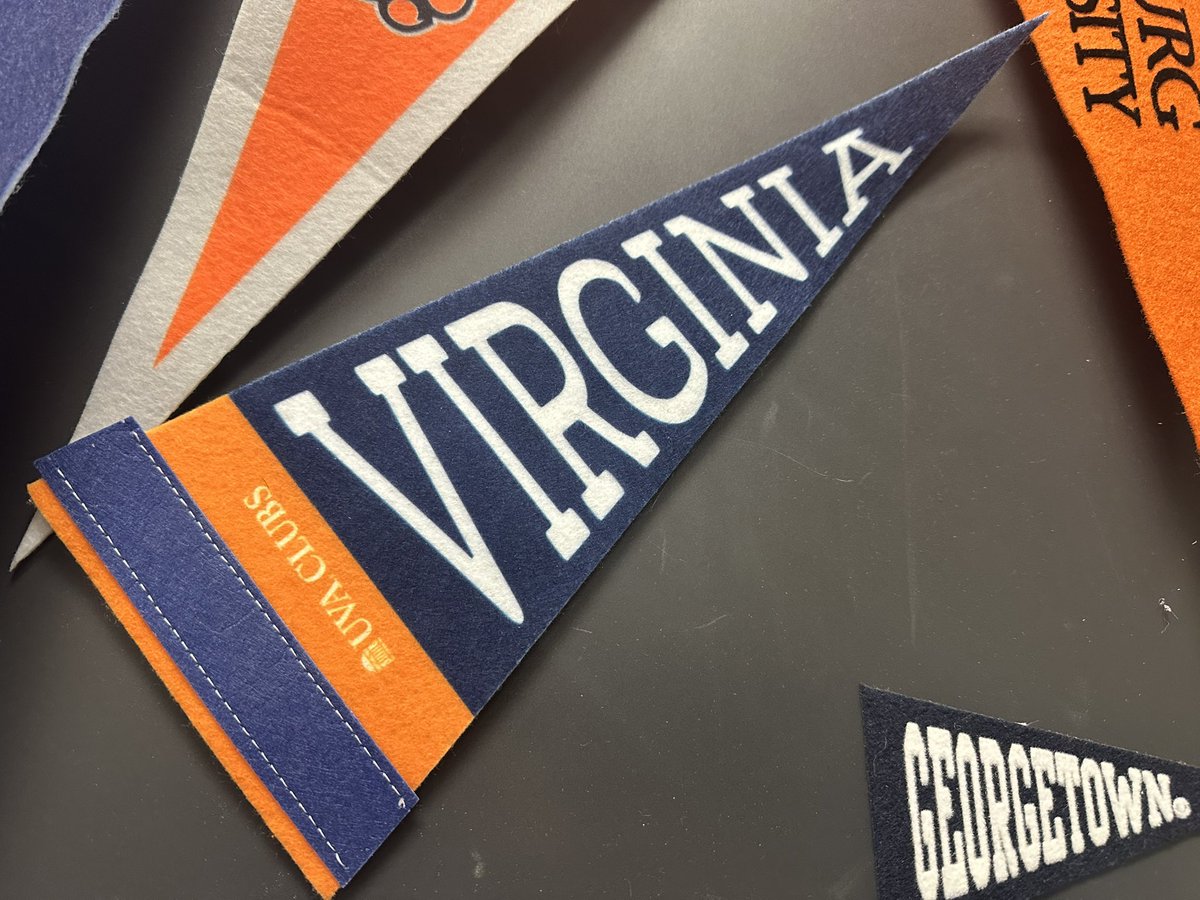 Several seniors came back to visit and brought their pennants. Good luck to Marlena, Roderick, and Aria!!