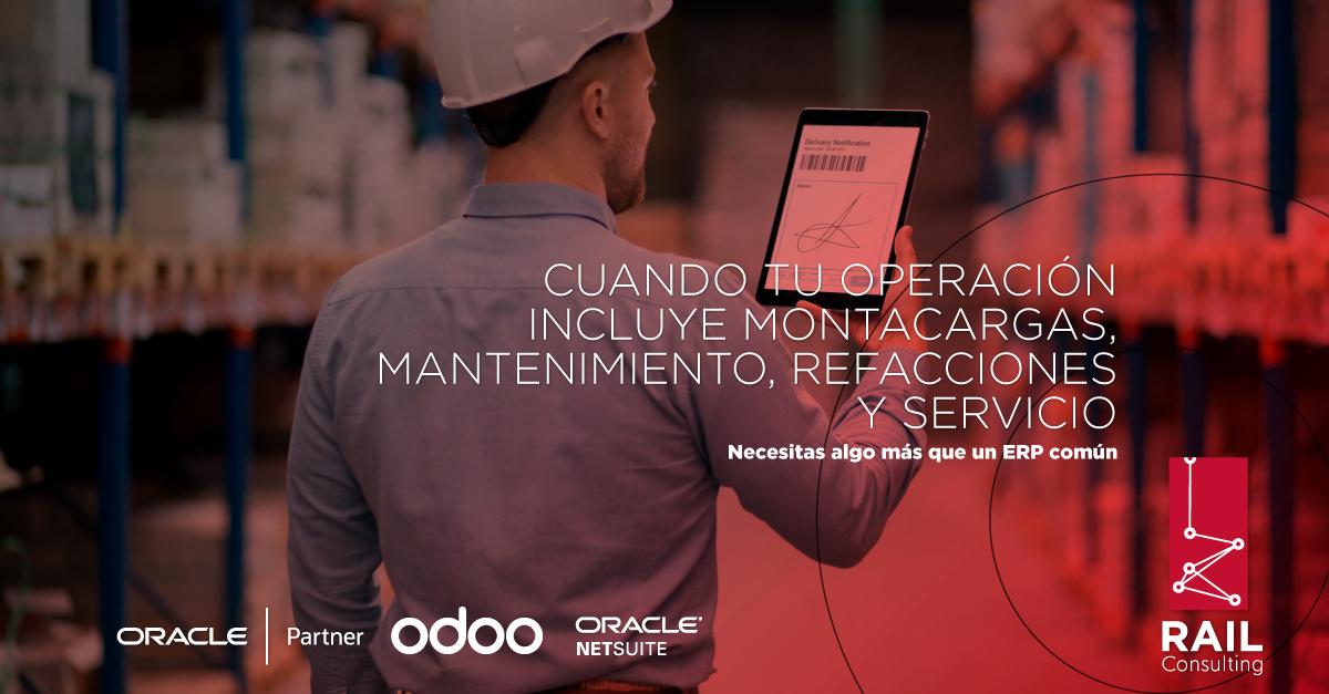 RailConsulting's tweet image. En @RailConsulting implementamos un #ERP a la medida de tu operación: inventario, servicio, renta de montacargas, mantenimiento y más.

Escríbenos y te mostramos cómo 
👉🏼 rail.com.mx/servicio-de-co…

#RailConsulting #Odoo #Oracle #Netsuite #ERPCloud #ERPSoftware #ImplementaciónERP