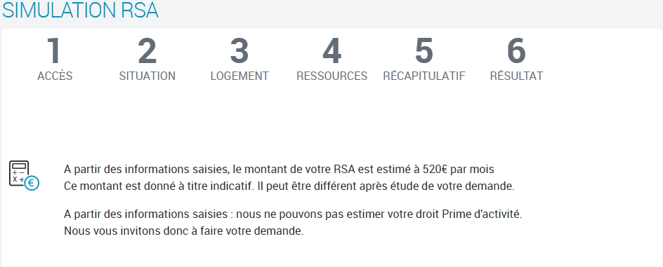 Georgeskun's tweet photo. @JahlthBer @ParToutatis77 Depuis le simulateur Caf, en prenant en compte les 4 enfants et les prestations familiales que la personne perçoit c'est 520€ de RSA. https://t.co/jrNpNMUA3S