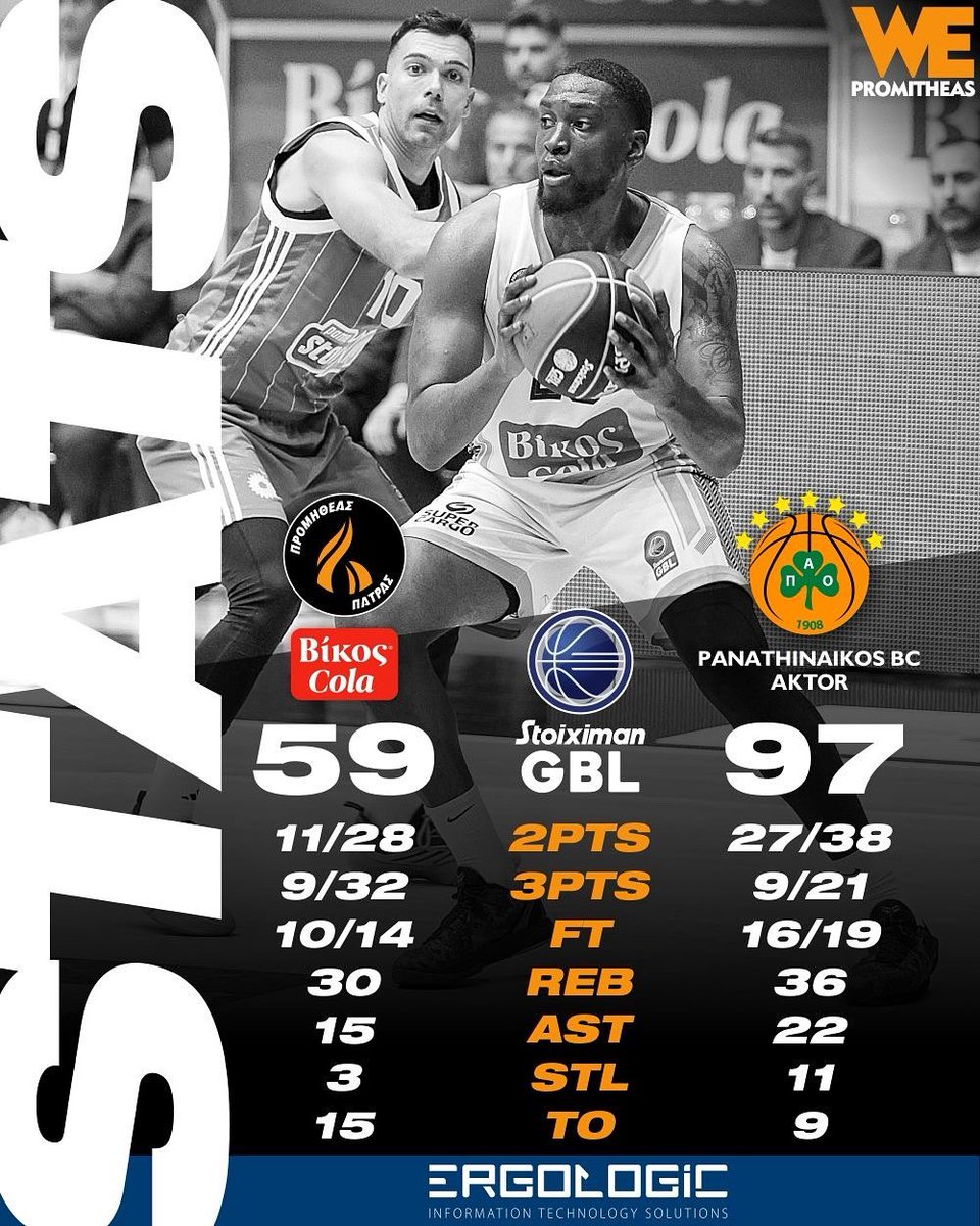 promitheasbc's tweet image. 📈 #PostGameStats
🤝 @ERGOLOGIC_SA 
#promitheaspatras #promitheasbc #wepromitheas #StoiximanGBL