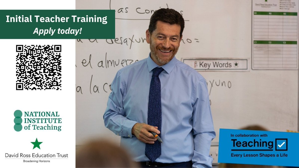 Have you ever considered teaching as a career? We have places on our ITE teacher training programme starting in July 2025. Find out more here dretteachingschoolhub.co.uk/NIoT-at-DRET-I…