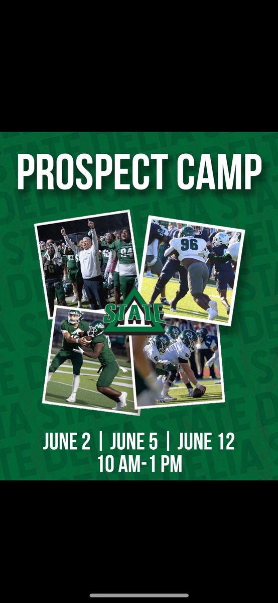 Thank you <a href="/CoachAlexBell/">Alex Bell</a> for the invite! 
<a href="/DeltaStateFB/">#DSUFamily</a>