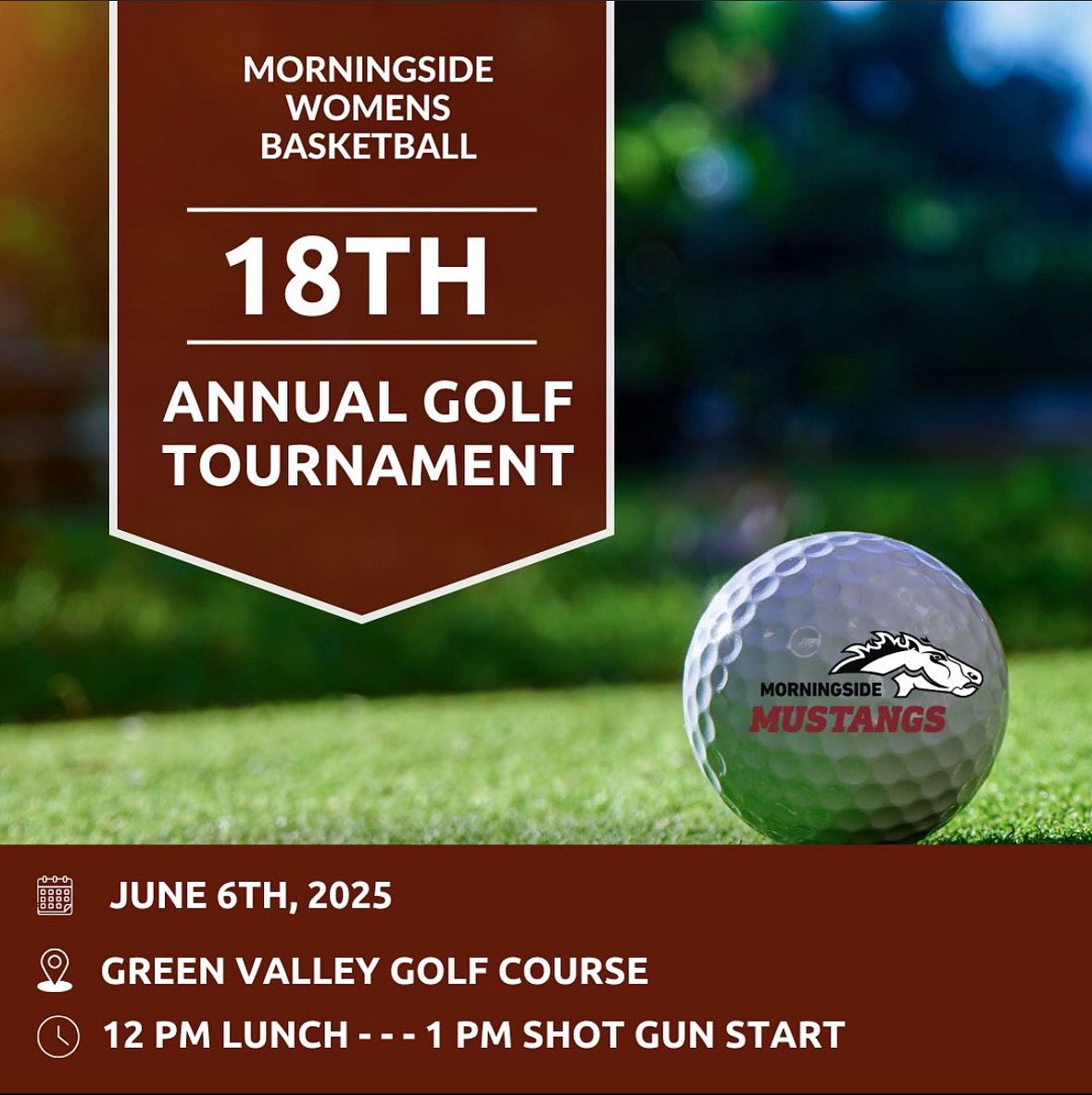 Here’s your friendly reminder about our upcoming golf outing! Sign up for a round of golf and to support the Morningside Women’s Basketball team!  ⛳️🏌🏼

Link is events.hometownticketing.com/boxoffice/msid…