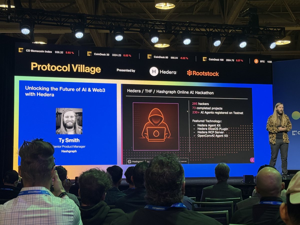 Hedera (@hedera) on Twitter photo Hedera - the backbone of the agentic internet <a href="/TMCC_Patches/">patches.hbar</a> presenting <a href="/consensus2025/">Consensus 2025</a> ๐ค Hedera - the backbone of the agentic internet <a href="/TMCC_Patches/">patches.hbar</a> presenting <a href="/consensus2025/">Consensus 2025</a> ๐ค