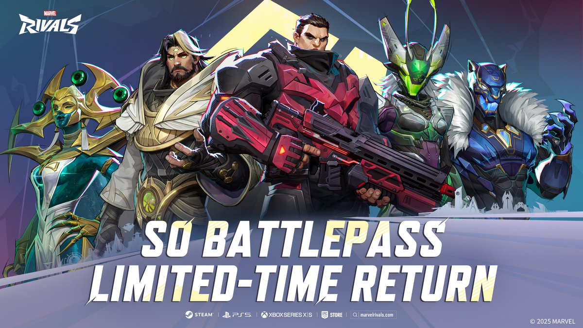 💬 We’ve heard your calls, Rivals, and we’re answering them!

We're bringing back the Battle Pass that started it all in Season 0 for a limited time between May 15th at 2:00 AM PDT to May 29th at 2:00 AM PDT for 590 Lattice.

We’re so happy to be able to share a re-run of the