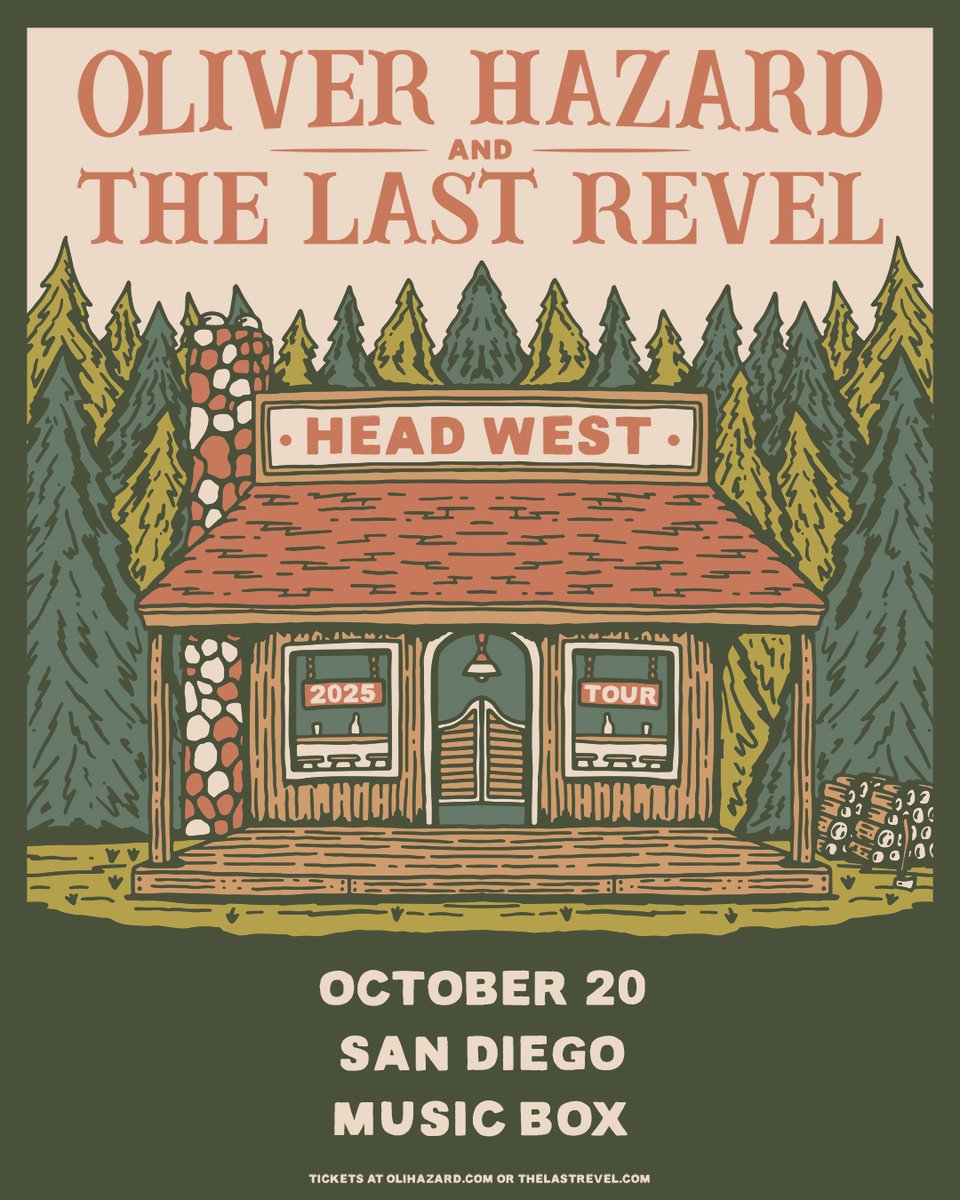 MusicBoxSD (@musicboxsd) on Twitter photo β¨ πΎ <a href="/olihazard/">OLIVER HAZARD</a> and <a href="/TheLastRevel/">The Last Revel</a> are bringing their folk-rock vibes to Music Box for the Head West Tour on October 20. πΆβ¨
ποΈ Tickets go on sale this Friday at 10 AM!
π lnk.musicboxsd.com/OliverHazard10β¦ β¨ πΎ <a href="/olihazard/">OLIVER HAZARD</a> and <a href="/TheLastRevel/">The Last Revel</a> are bringing their folk-rock vibes to Music Box for the Head West Tour on October 20. πΆβ¨
ποΈ Tickets go on sale this Friday at 10 AM!
π lnk.musicboxsd.com/OliverHazard10β¦