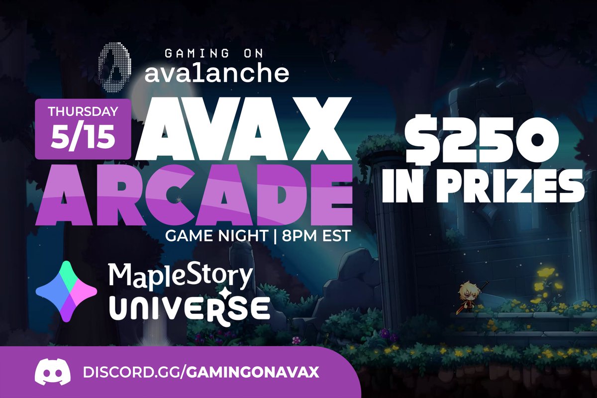 $250 IN PRIZES - DOUBLE OR NOTHING

Flip a coin. Heads, you add to your prize. Tails, you lose it all. High risk, high reward - you in?

This Thursday at 8PM EST, we're celebrating the launch of <a href="/MaplestoryU/">MapleStory Universe</a> with <a href="/GamingOnAvax/">Avalanche Gaming 🔺</a>!

Set your reminders and join the discord below! ⬇️
