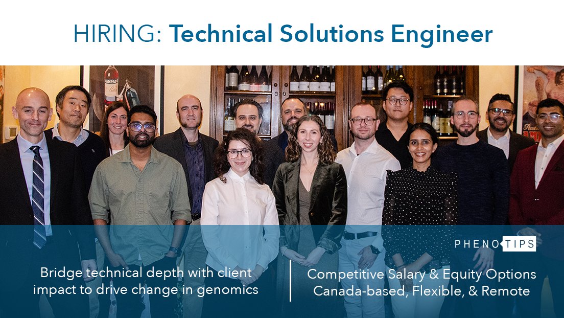 PhenoTips's tweet image. ⚡We&apos;re #Hiring: #TechnicalSolutionsEngineer

Do you thrive at the intersection of healthcare, technology, &amp;amp; problem-solving? Join our team &amp;amp; design scalable solutions, integrate complex data systems, &amp;amp; guide customers from discovery to deployment.

Apply:linkedin.com/jobs/view/4227…