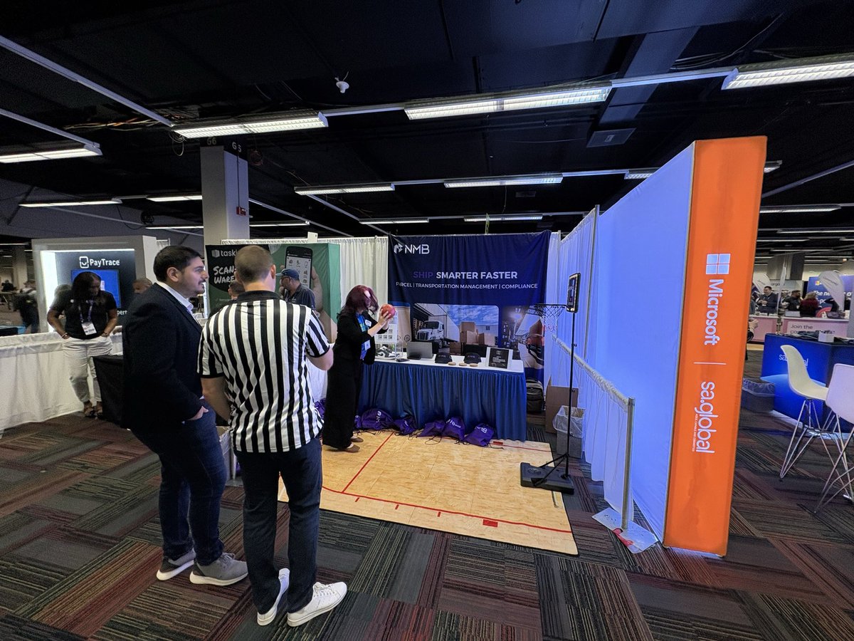 NMBSolutions's tweet image. Swing by Booth 407 at #DynamicsConLive!
Let’s talk D365, shipping, trade compliance & supply chain optimization.
Shoot some hoops, grab swag, and enter to win Air Jordans!
See how we help businesses simplify & scale.
#NMBBooth407 #AirJordansGiveaway #D365 #SupplyChainSolutions