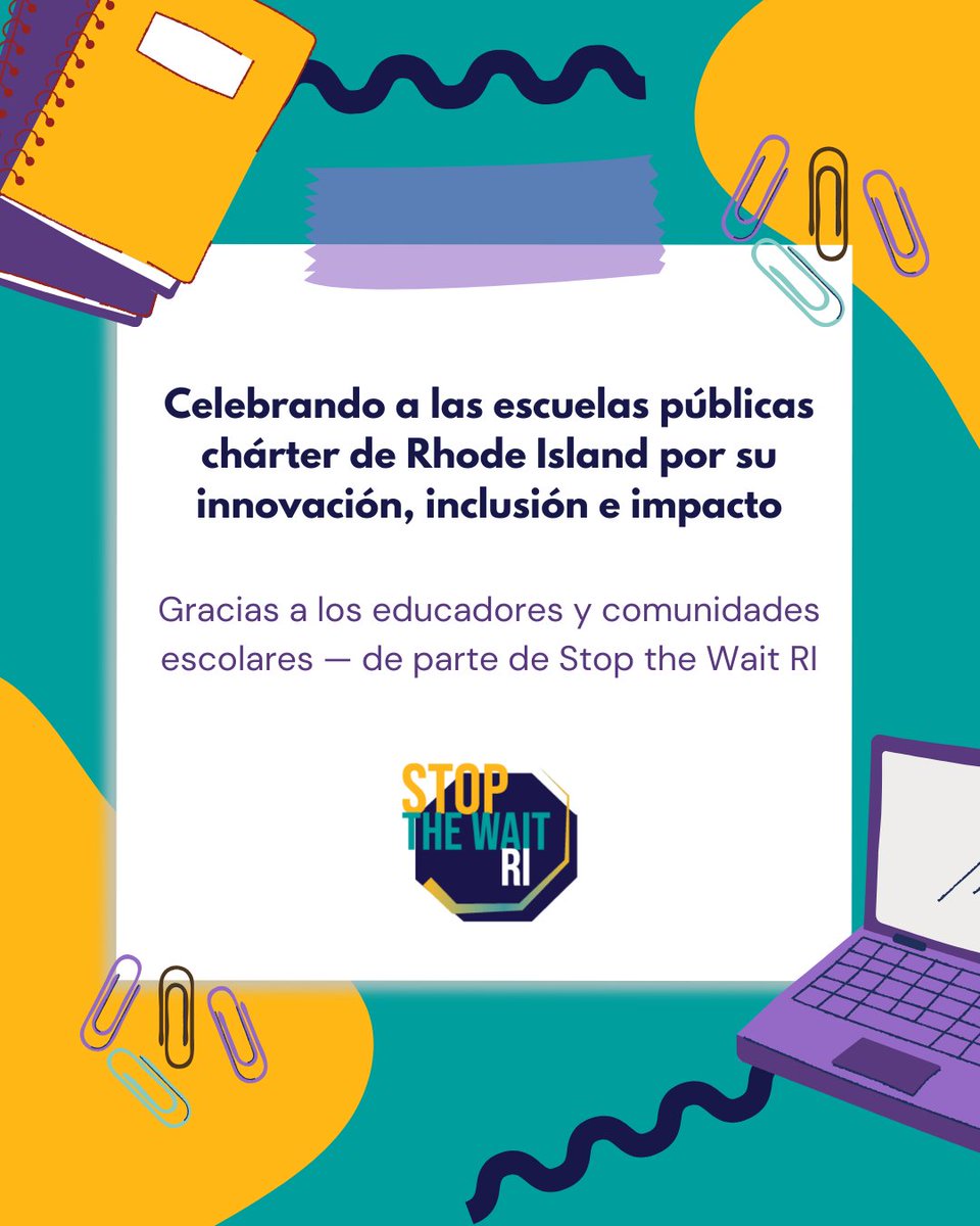 stopthewaitri's tweet image. Happy National Charter Schools Week! 🎓
#RICharterPublicSchools #EducationEquity #CharterSchoolsWeek #StopTheWaitRI
–
¡Feliz Semana Nacional de las Escuelas Chárter! 🎓