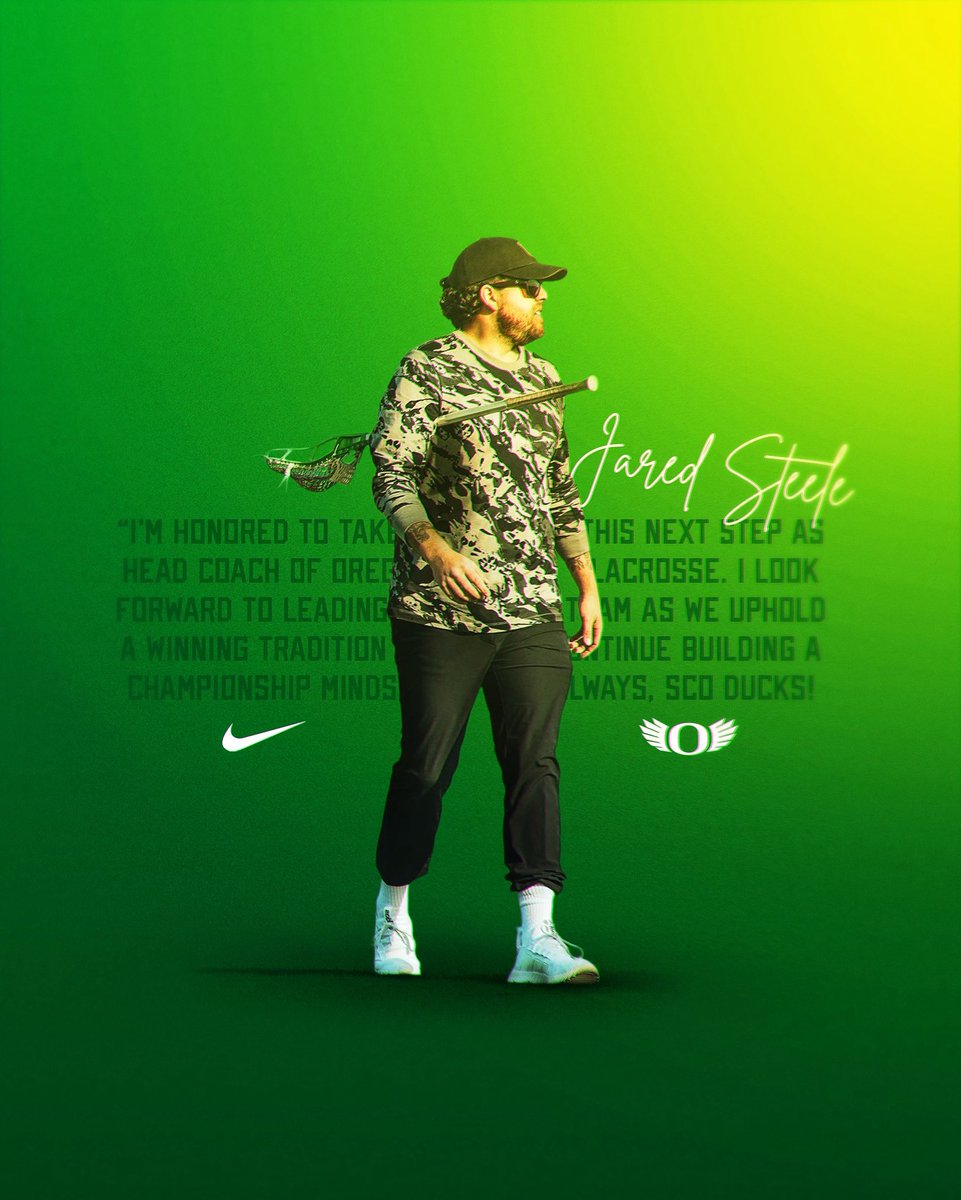 We’re excited to announce former Defensive Coordinater Jared Steele as the new Head Coach of Oregon Men’s Lacrosse!

Now at the helm, Coach Steele is locked in on bringing the Ducks back to the national stage.