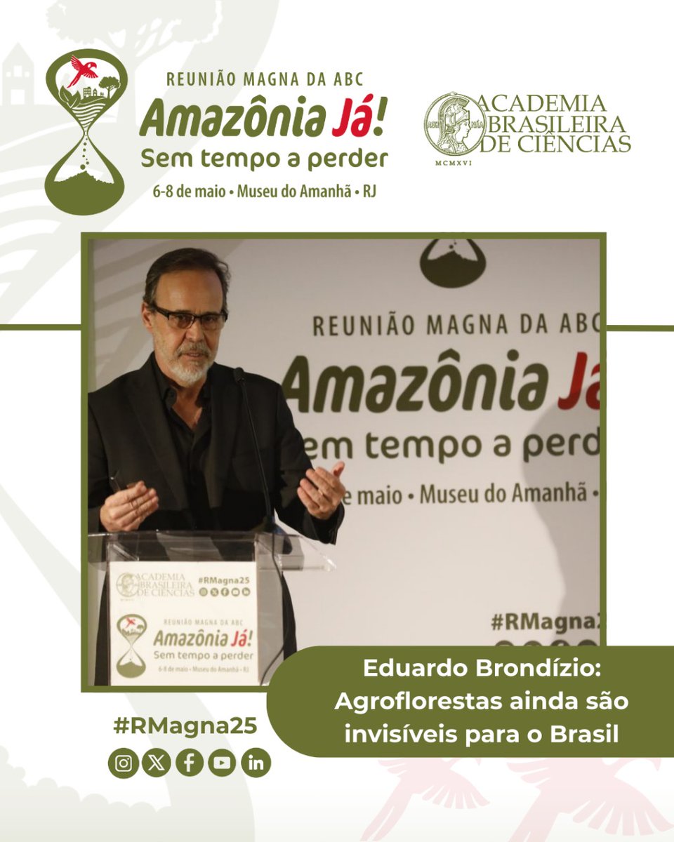 #RMagna25 • Eduardo Brondízio: Agroflorestas ainda são invisíveis para o Brasil. Leia a matéria completa no site da ABC

👉  bit.ly/435ficb