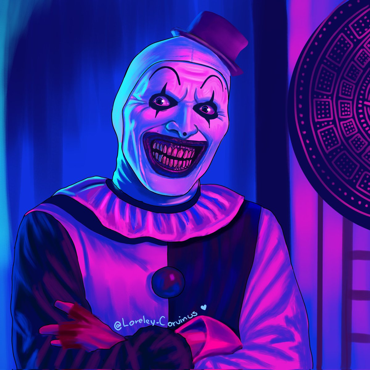 LoreleyC_137's tweet photo. Fan Art de Art the Clown de Terrifier
#terrifier #arttheclown https://t.co/ndQ0mUWI4w