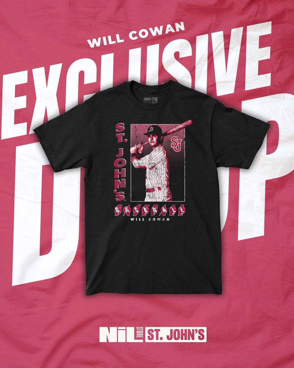 St. John’s NIL Store (@stjohnsnilstore) on Twitter photo Step up to the plate in style with this exclusive <a href="/WillCowan5/">Will Cowan</a> St. John’s Baseball tee 🔥🔥
🔗: nil.store/st-johns/sju-w…
#SJUBaseball #WillCowan #RedStorm #StJohnsAthletics #NILMerch Step up to the plate in style with this exclusive <a href="/WillCowan5/">Will Cowan</a> St. John’s Baseball tee 🔥🔥
🔗: nil.store/st-johns/sju-w…
#SJUBaseball #WillCowan #RedStorm #StJohnsAthletics #NILMerch