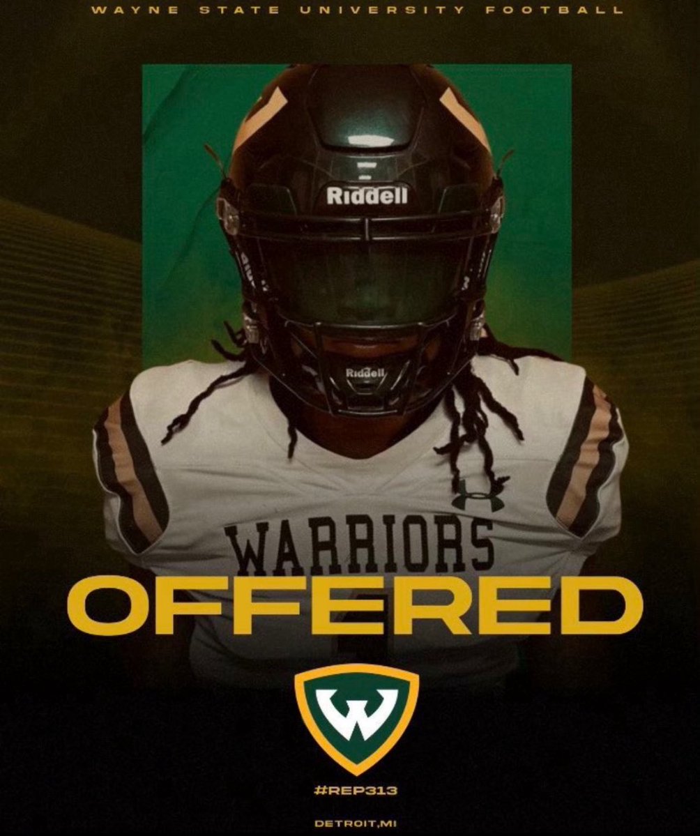OD‼️ “The Flash” ⭐️ (@obiduru5) on Twitter photo After a conversation with <a href="/CoachHill1/">Jimmy Hill</a> and <a href="/Coach_Rob_WSU/">Antwon Robinson</a> I’m extremely blessed to receive my 4th offer from Wayne State!!🟢🟡 #AllGloryToGod <a href="/AllenTrieu/">Allen Trieu</a> <a href="/ZHilbs/">Zachary Hilbers</a> <a href="/CoachMcCannERT/">Coach McCann</a> <a href="/dhglover/">🏈Coach Glove🏈</a> <a href="/PrepRedzoneMI/">Prep Redzone Michigan</a> <a href="/MichFBFrenzy/">Michigan Prep Frenzy</a> <a href="/MIexposure/">Michigan exposure</a> <a href="/WBLakerFootball/">West Bloomfield HS Football</a> After a conversation with <a href="/CoachHill1/">Jimmy Hill</a> and <a href="/Coach_Rob_WSU/">Antwon Robinson</a> I’m extremely blessed to receive my 4th offer from Wayne State!!🟢🟡 #AllGloryToGod <a href="/AllenTrieu/">Allen Trieu</a> <a href="/ZHilbs/">Zachary Hilbers</a> <a href="/CoachMcCannERT/">Coach McCann</a> <a href="/dhglover/">🏈Coach Glove🏈</a> <a href="/PrepRedzoneMI/">Prep Redzone Michigan</a> <a href="/MichFBFrenzy/">Michigan Prep Frenzy</a> <a href="/MIexposure/">Michigan exposure</a> <a href="/WBLakerFootball/">West Bloomfield HS Football</a>