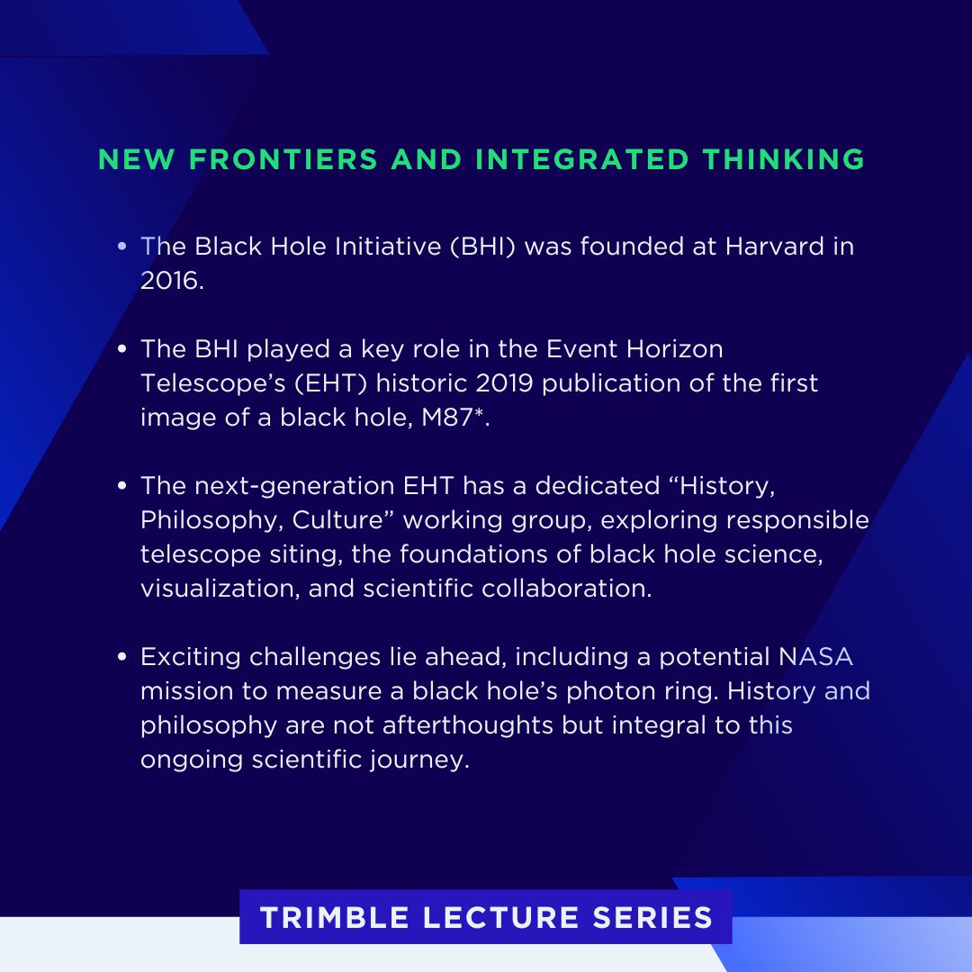 AIP_HQ's tweet image. On May 30, join us for a special lecture by @Harvard's Peter Galison. "History, Philosophy, and Culture of Black Holes in the Midst." Part of our Trimble Series.
📍 Washington, DC
Register and secure your spot!
➡️ bit.ly/42AeY6w
#TrimbleLecture #Astrophysics #DC