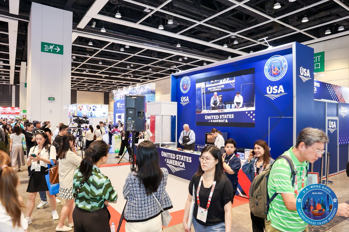 Foreign Ag Service (@usdaforeignag) on Twitter photo Ribbon cut at the HOFEX USA Pavilion! Honored to welcome U.S. exhibitors making a mark in Asia’s food scene.
✂️🇺🇸🥘 <a href="/USDA/">Dept. of Agriculture</a> #AmericanAg Ribbon cut at the HOFEX USA Pavilion! Honored to welcome U.S. exhibitors making a mark in Asia’s food scene.
✂️🇺🇸🥘 <a href="/USDA/">Dept. of Agriculture</a> #AmericanAg