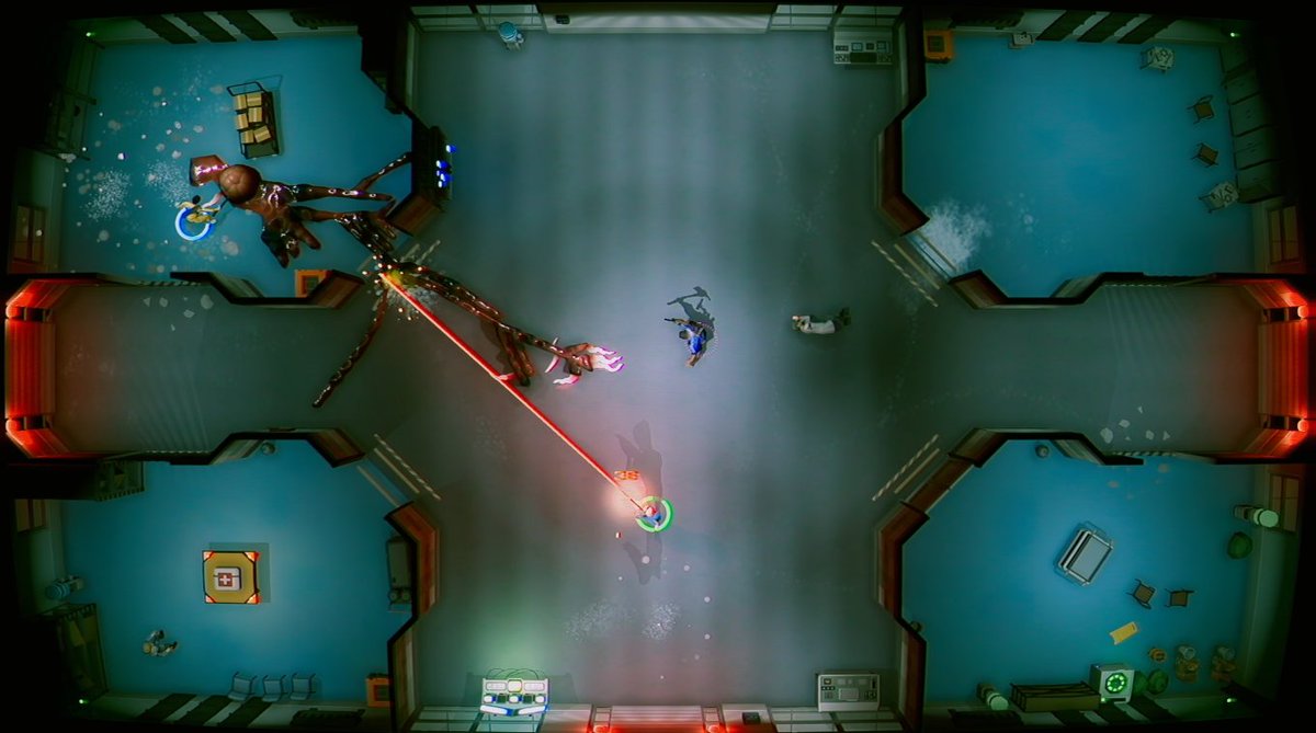 DemonSporeGame's tweet image. With enough focus, determination, and lasers, you can overcome anything. Even a flesh monster. #wishlistwednesday #indiegame