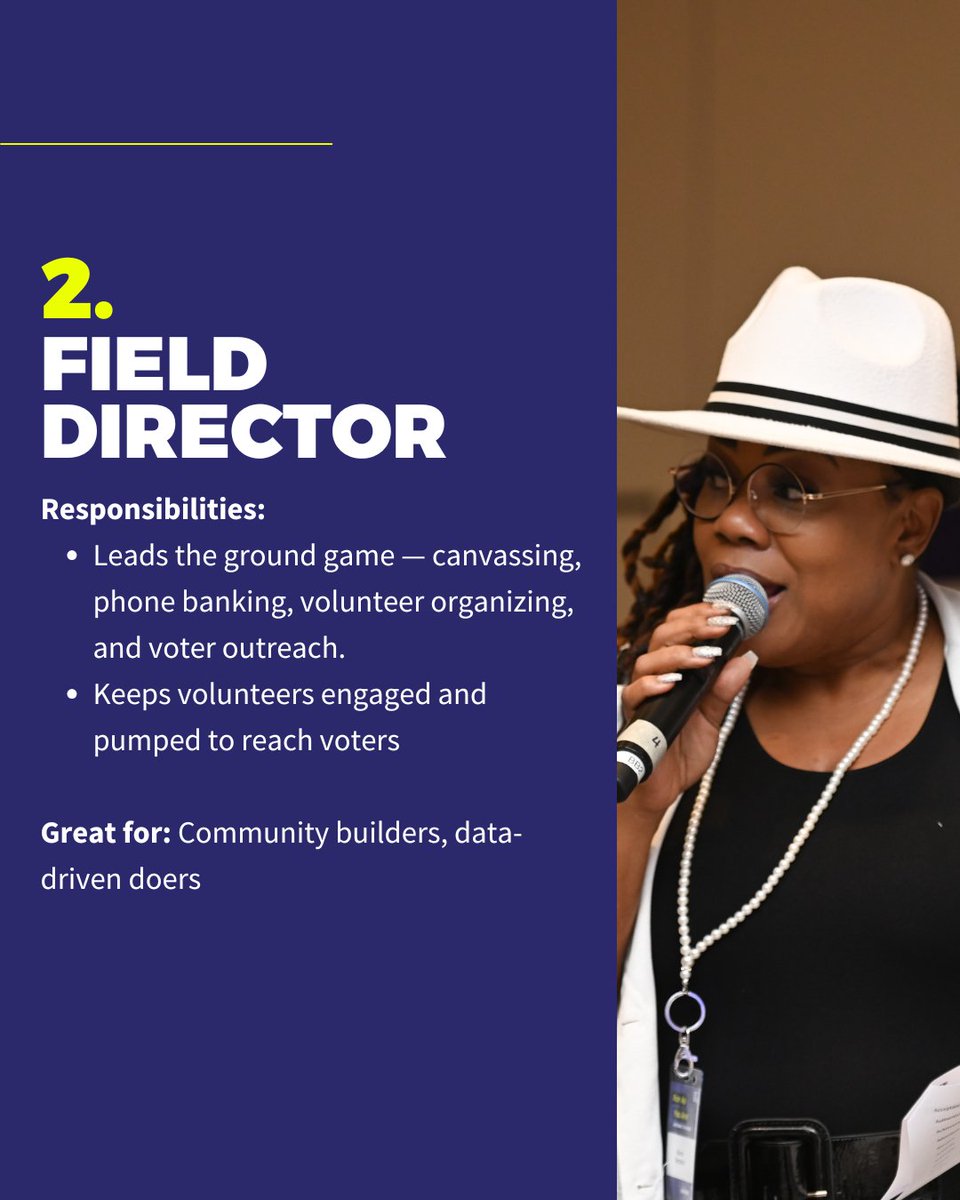 VRLAction's tweet image. Thinking about jumping into politics but not sure where to start? 👀
Every campaign needs a rockstar team behind the scenes — and there’s a place for YOU. 💪 Visit VoteRunLeadAction.org to stay updated on future trainings near you.
#RunAsYouAre #VoteRunLeadAction