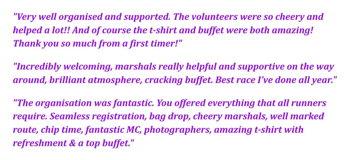 These are just a few of the amazing comments made by last year’s participants in our post race survey. We received 184 responses and scored an average of 9.45 out of 10!

Want to be part of this year’s race? 
Sign up here - entrycentral.com/jimmy2025