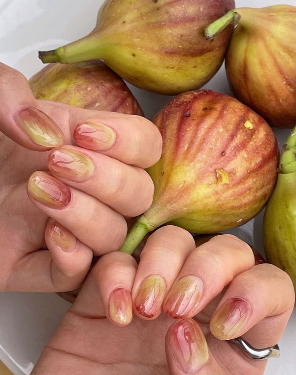 fig inspired nails