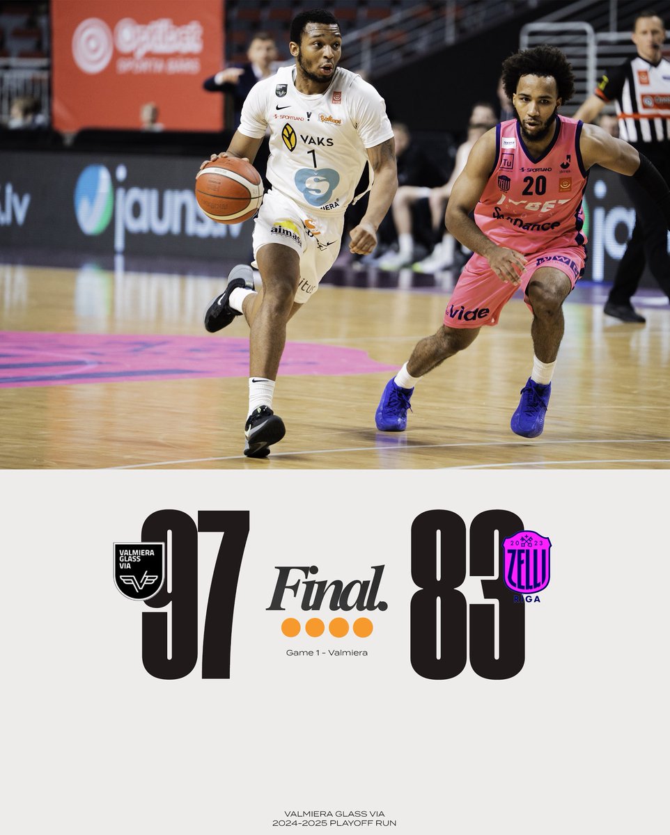 Pirmajā bronzas sērijas spēlē mums ir UZVARA! 🙂🔥 97-83

🟢 Daquan Smith | PTS 30 | AST 10 |
⚫️ Verners Kohs | PTS 21 | REB 3 |
🟢 Artis Ate | PTS 14 | REB 12 | AST 5 |
⚫️ Rostyslav Novitskyi | PTS 14 | REB 7 |

Otrā spēle mājās 17.05. 🏡
Biļetes: <a href="/bilesuserviss/">Biļešu Serviss</a>