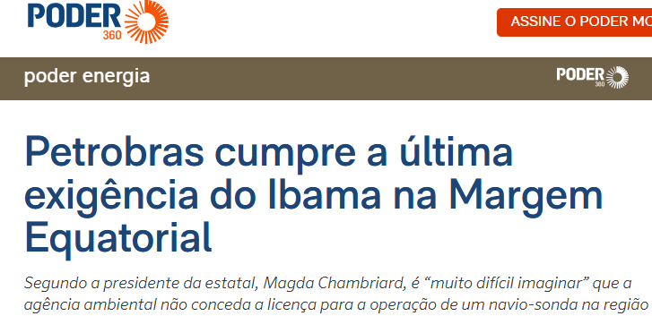Pronto! Tds as exigências cumpridas e a Margem Equatorial tem um potencial de 9 bilhões de barris.  Qual vai ser a desculpa dessa vez? Ou vão continuar querendo deixar nosso petróleo pra gringo explorar enqt fingem que defendem o meio ambiente, PSOL?
Brasil não é quintal de NGM!