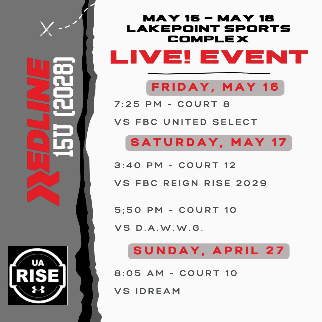 Redline Girls Basketball GA (@girlsredline) on Twitter photo All 3 teams are in action <a href="/LakePointSports/">LakePoint Sports</a> <a href="/SelectEventsBB/">Select Events Basketball</a> starting Friday! <a href="/KyleSandy355/">Kyle Sandy</a> <a href="/PRO_Movement1/">#PRO Elevation Inc. | #PRO Movement Athletics</a> <a href="/BTS_Report/">Baseline To Sideline(Ωψφ)</a> <a href="/Relevant_PRO/">Relevant Exposure #PRO</a> <a href="/KendallN_PRO/">Kendall Norrington</a> <a href="/MMBR_CoachGBell/">Major Movez Basketball Review #MMBR</a> <a href="/UARiseGirls/">UA Rise Girls I Basketball</a> <a href="/UANextGHoops/">Girls UAA</a> <a href="/redlinegirls27/">Redline Travel Basketball - Girls '27</a> <a href="/redlinegrlz2028/">Redline Girls Basketball Club</a> <a href="/RedlineHoops/">Redline Basketball Club GA</a> All 3 teams are in action <a href="/LakePointSports/">LakePoint Sports</a> <a href="/SelectEventsBB/">Select Events Basketball</a> starting Friday! <a href="/KyleSandy355/">Kyle Sandy</a> <a href="/PRO_Movement1/">#PRO Elevation Inc. | #PRO Movement Athletics</a> <a href="/BTS_Report/">Baseline To Sideline(Ωψφ)</a> <a href="/Relevant_PRO/">Relevant Exposure #PRO</a> <a href="/KendallN_PRO/">Kendall Norrington</a> <a href="/MMBR_CoachGBell/">Major Movez Basketball Review #MMBR</a> <a href="/UARiseGirls/">UA Rise Girls I Basketball</a> <a href="/UANextGHoops/">Girls UAA</a> <a href="/redlinegirls27/">Redline Travel Basketball - Girls '27</a> <a href="/redlinegrlz2028/">Redline Girls Basketball Club</a> <a href="/RedlineHoops/">Redline Basketball Club GA</a>