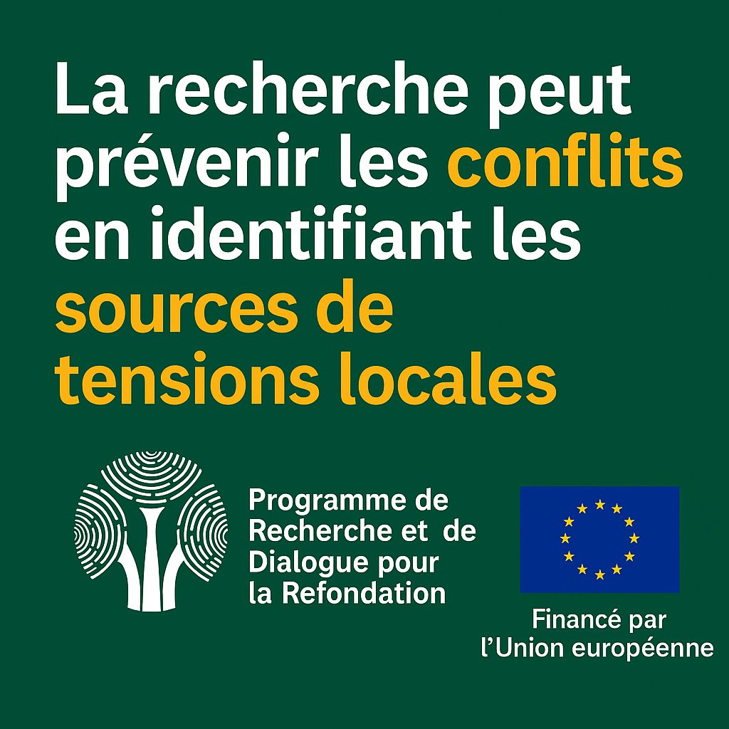 // PREDIRE 
La recherche aide à prévenir les conflits en identifiant les injustices, frustrations ou inégalités vécues localement.
Avec #PREDIRE, la paix se prépare avec des faits, pas avec des suppositions.
#Recherche 
#Gouvernance 
#NIMD