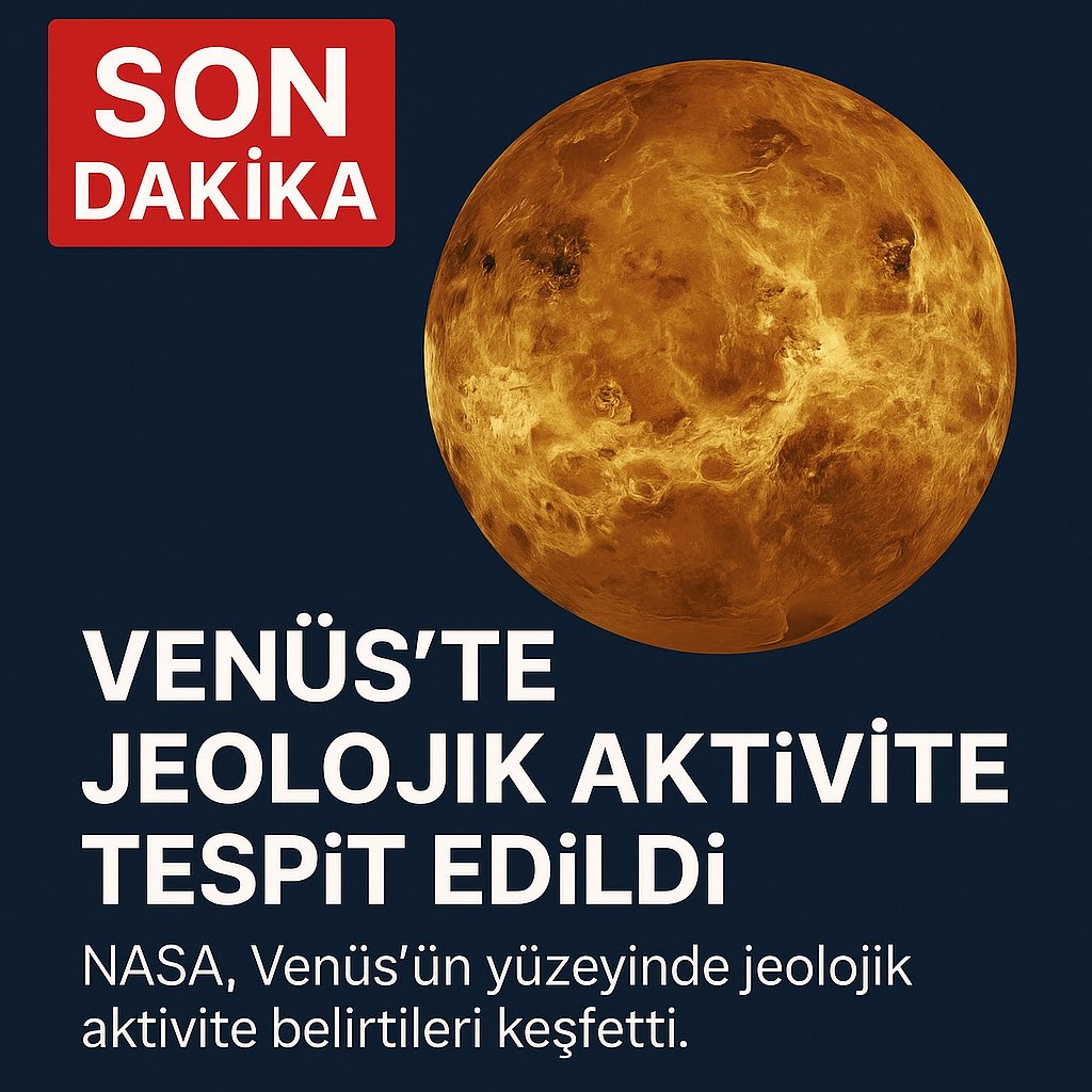 Venüs’te jeolojik aktivite tespit edildi!
NASA, gezegenin hâlâ aktif olduğunu doğruladı.
Geologic activity found on Venus!
#NASA #Venüs #Venus #Uzay #Space #Bilim #Science