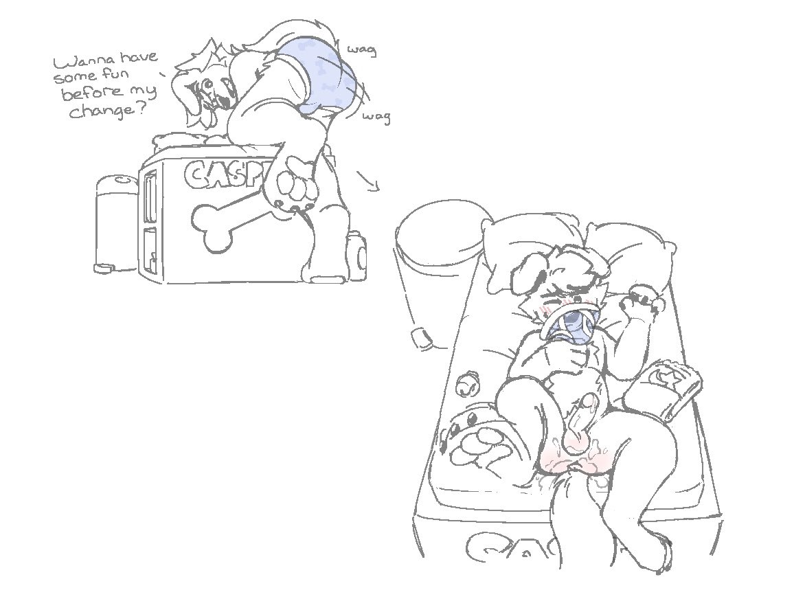 Naughty doggy… 🔓🐾💦