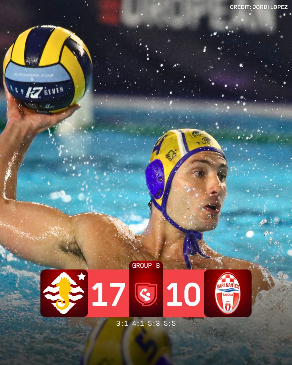 🟡 <a href="/CNAB_oficial/">Club Natació Atlètic-Barceloneta</a> end their Quarter Final phase with an emphatic win! 

#waterpoloCL | #TicketToMalta