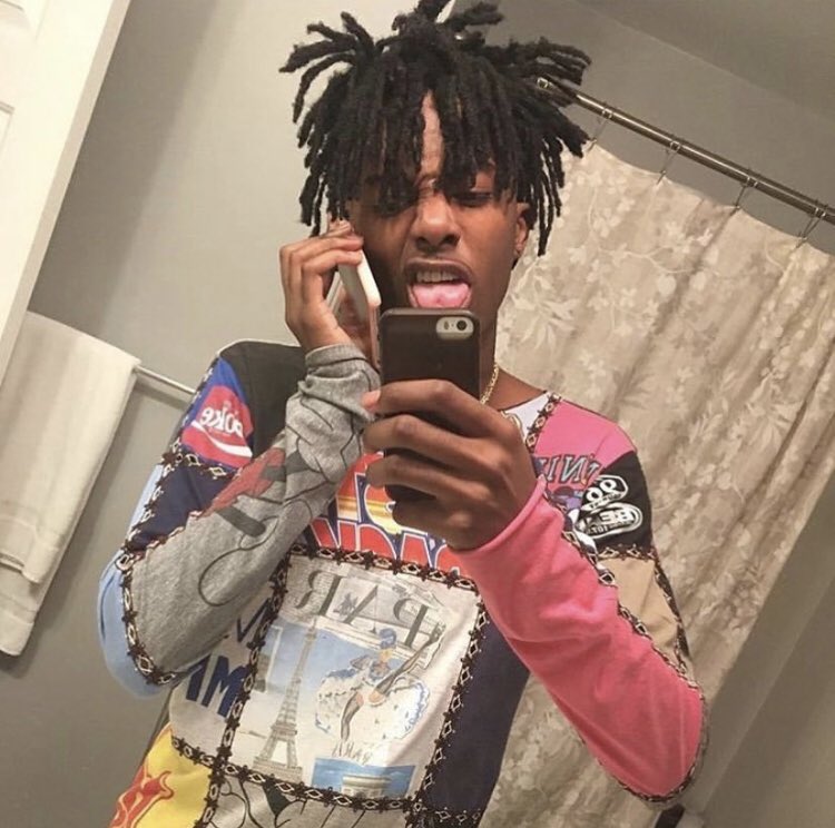 Playboi Carti Wearing Number (N)INE SS 2002 Patchwork Long Sleeve