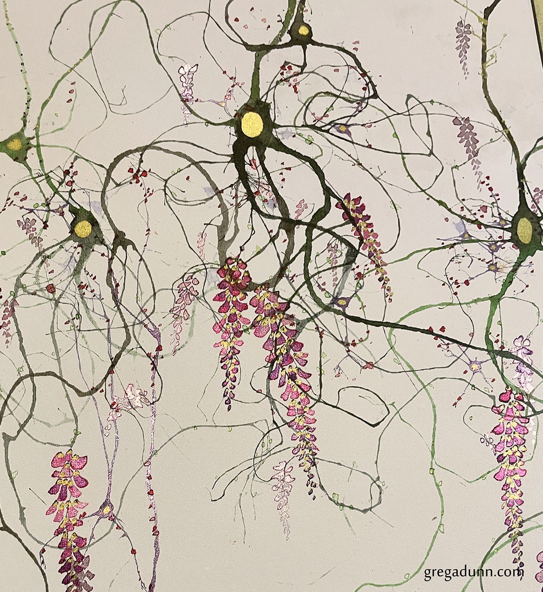 GDunnArt's tweet image. In celebration of spring, here is this year's set of three limited edition Floral Neuron prints! Now available on my website.
shorturl.at/wKxBi
#brain #brainart #floral #floralart #neuron #neuroart #psychedelic #artprint #art #print #asianart