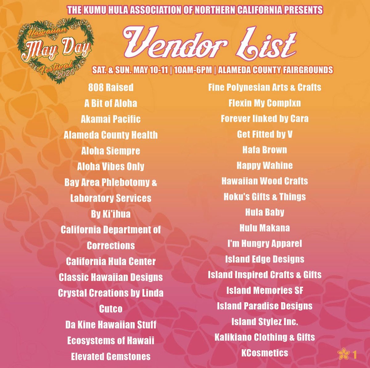 KHA_NorthernCA's tweet image. Big mahalo to all the amazing vendors who joined us at the KHA May Day 2025 Festival! 🌺
Your crafts, ʻono food, and aloha made the day extra special.

Support local &amp;amp; explore their work:
linktr.ee/MayDay2025Vend…

#MayDayFestival #KumuHulaMayDay
