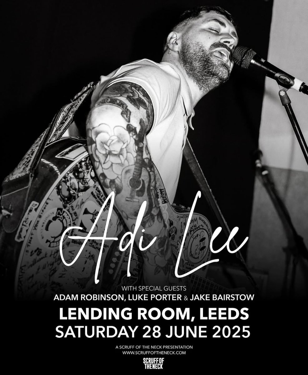 I’m supporting Adi Lee at his hometown headline on 28/6/25 🎉 Can’t wait to make my Leeds debut   😍 Tickets are available via link tree 🔥 

#music #leeds #gig #localartist