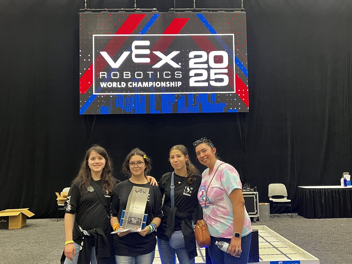 The Journey with all of my students in Robotics is simply beautiful! They’re passion, growth and grit always keeps me going! Beyond Bless! Our 45009PThe Paranormals earned the Judges Award at #VEXWorlds #GirPowered <a href="/Ysleta_YWLA/">Ysleta YWLA</a> <a href="/YsletaISDCTE/">Ysleta ISD CTE</a> <a href="/ywprep/">Young Women's Prep</a> <a href="/VEXRobotics/">VEX Robotics</a> <a href="/REC_Foundation/">REC Foundation</a>