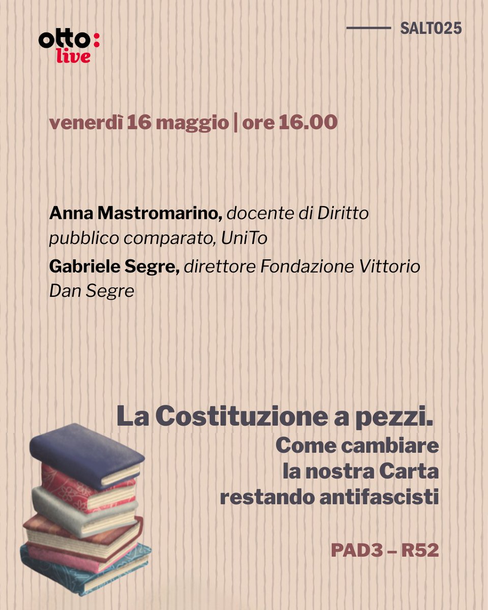 Università di Torino (@unito) on Twitter photo Il programma dei primi 3 talk della seconda giornata di di #Ottolive, il podcast in diretta dallo stand di Unito al <a href="/SalonedelLibro/">Salone Libro Torino</a>
Pad 3 - stand R52
Diretta su youtube.com/unitoyou
Domani, venerdì 16 maggio: Il programma dei primi 3 talk della seconda giornata di di #Ottolive, il podcast in diretta dallo stand di Unito al <a href="/SalonedelLibro/">Salone Libro Torino</a>
Pad 3 - stand R52
Diretta su youtube.com/unitoyou
Domani, venerdì 16 maggio: