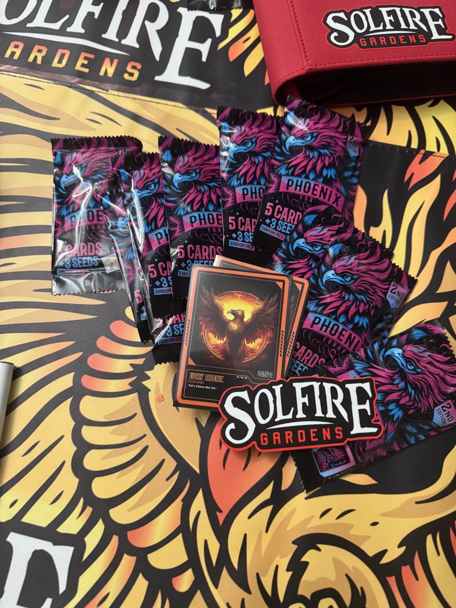 Great share for today, as Phoenix Forge boosters are showing up.
 
WhiteFireGlass over at the Solfire discord presenting quite the haul🔥

Don't miss out on Phoenix Forge drops, tournaments, and community news, join the Solfam and play today👾