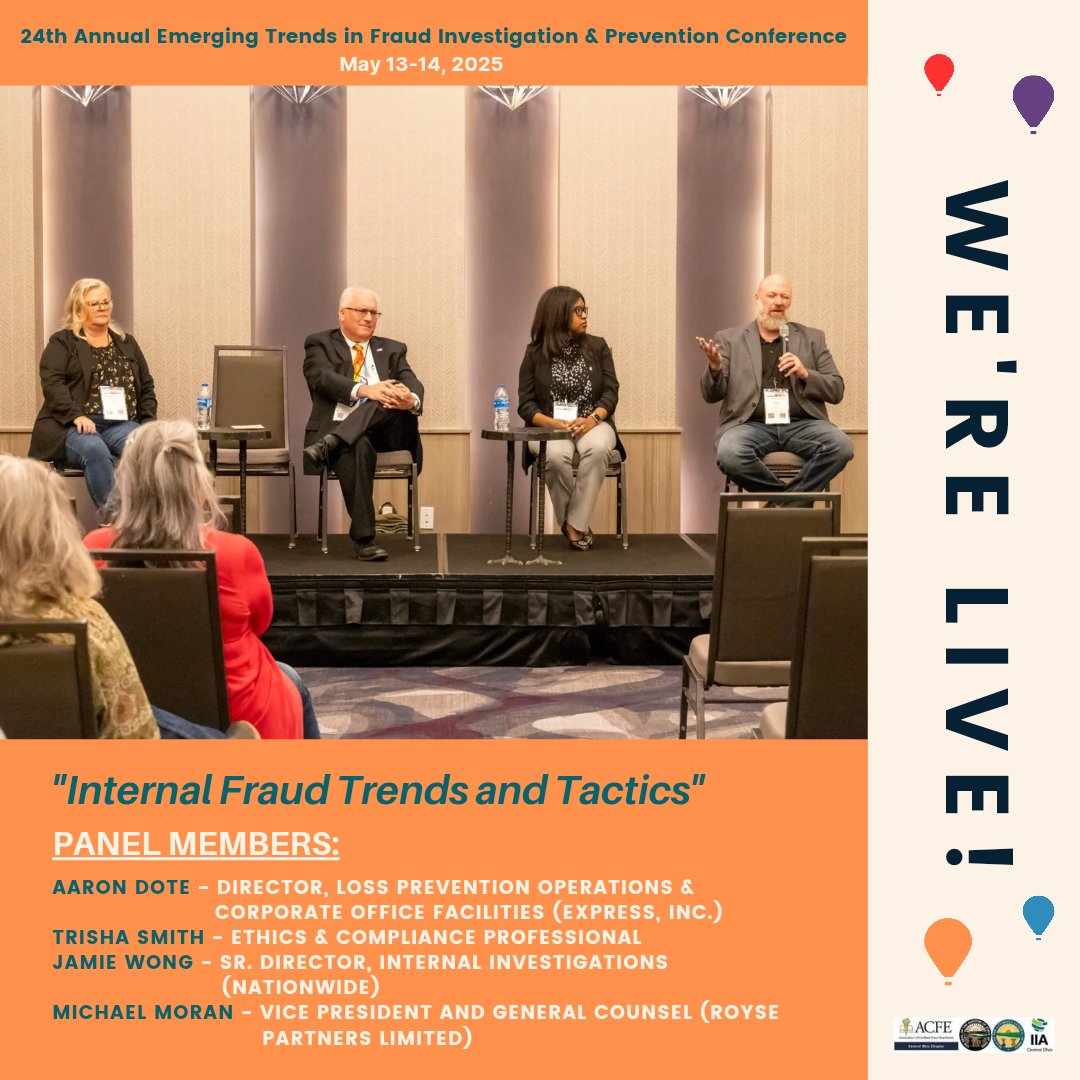 A huge thank you to our incredible panelists for sharing their insights on internal fraud trends and prevention tactics! 👏
#FraudPrevention #InternalFraud #AntiFraud #FraudAwareness #CFE #CentralOhioCFE #ACFE #FraudFighter