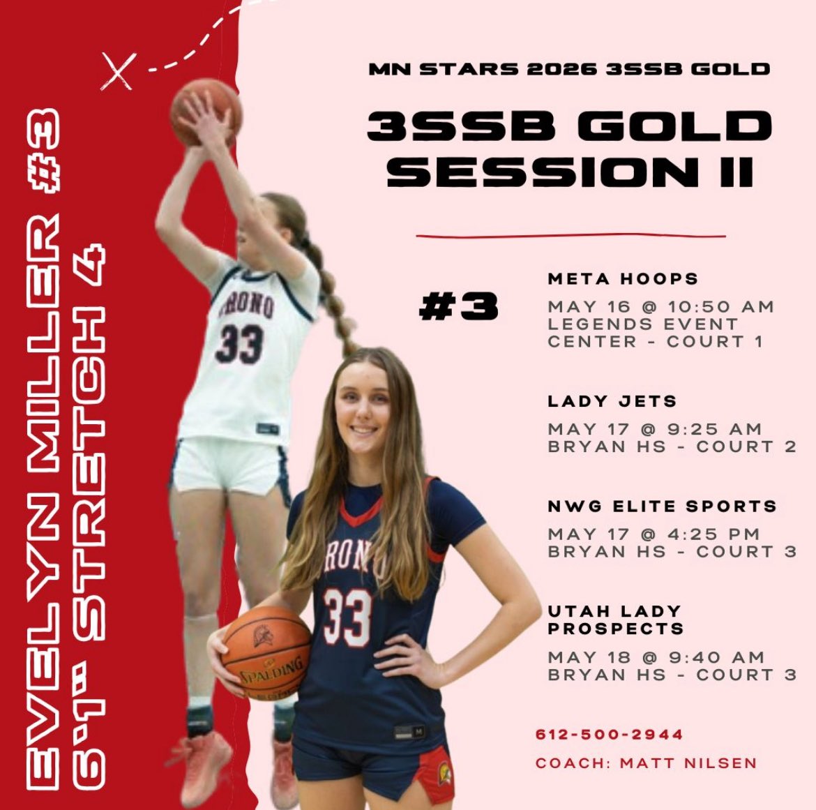 Evelyn Miller (@evelynmiller33) on Twitter photo <a href="/UVMwbb/">UVM Women's Basketball</a> My MN Stars 17U 3SSB Gold team was one of only two 17U teams to go 4-0 at 3SSB Gold Session II! Come check us out in Bryan, TX, this weekend! I am #3. Safe travels!
basketball.exposureevents.com/239262/3stripe… <a href="/UVMwbb/">UVM Women's Basketball</a> My MN Stars 17U 3SSB Gold team was one of only two 17U teams to go 4-0 at 3SSB Gold Session II! Come check us out in Bryan, TX, this weekend! I am #3. Safe travels!
basketball.exposureevents.com/239262/3stripe…