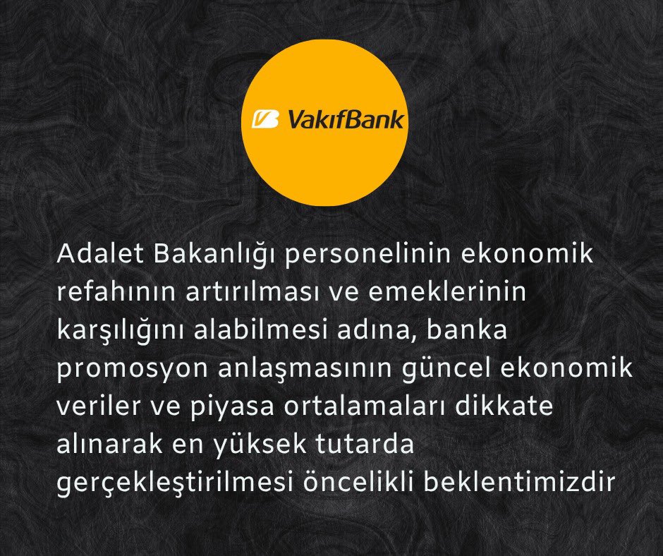 Adalet Bakanlığı personeli ve Cezaevi personeli olarak 2025 yılında yapılacak olan promosyon anlaşmasında en az 300 bin TL olması şarttır. <a href="/VakifBank/">VakıfBank</a> 
#AdaletBakanlığı #Cezaevipersoneli #katip #infazkoruma #polis #asker

 #Vakıfbankbakiyemsıfır